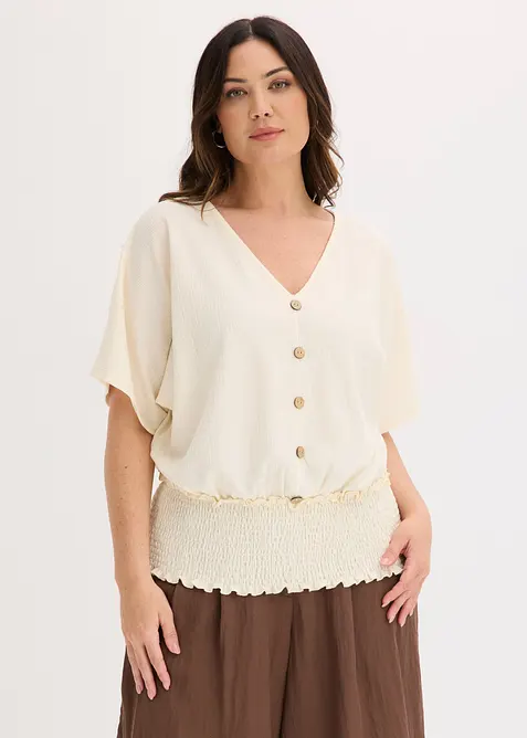 Maglia in cr&ecirc;pe operato, bonprix