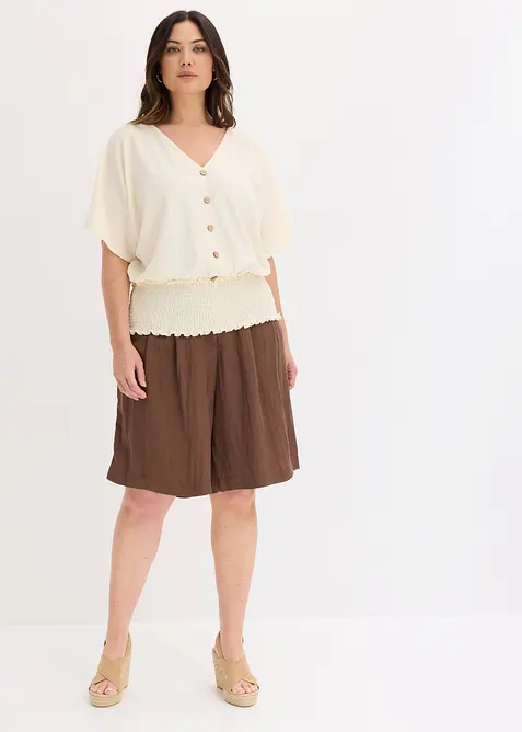 Maglia in cr&ecirc;pe operato, bonprix