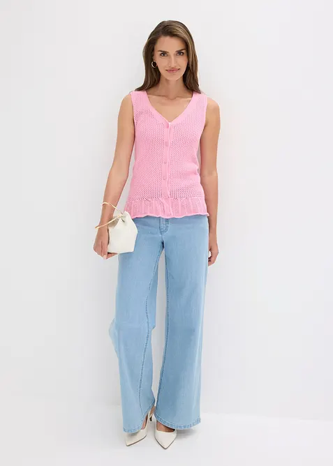 Gilet in maglia di cotone, bonprix