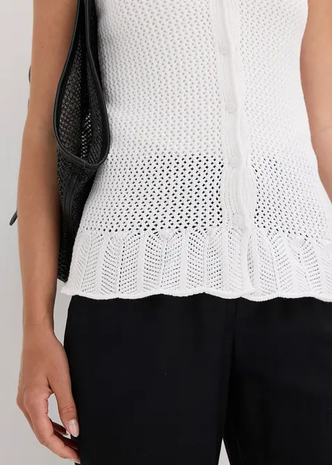 Gilet in maglia di cotone, bonprix