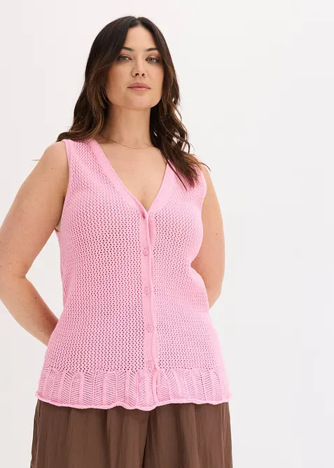 Gilet in maglia di cotone, bonprix