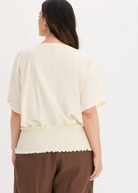 Maglia in cr&ecirc;pe operato, bonprix