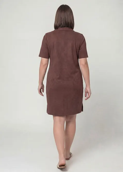 Abito in spugna al ginocchio con colletto polo, bonprix