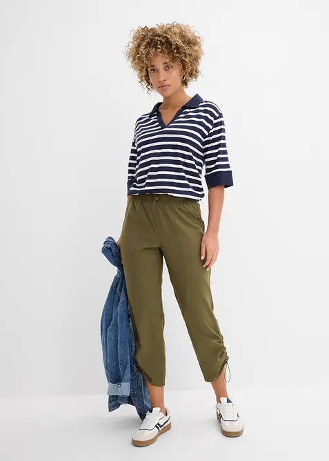 Pantaloni funzionali con arricciatura, ad asciugatura rapida, bonprix