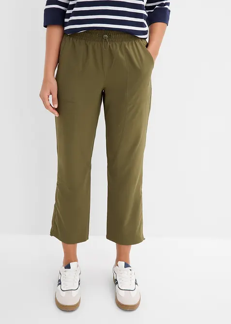 Pantaloni funzionali con arricciatura, ad asciugatura rapida, bonprix