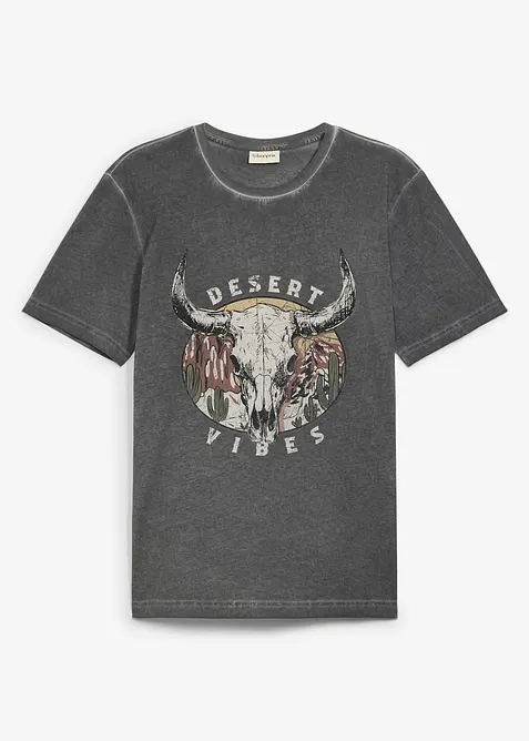 T-shirt in puro cotone biologico con effetto lavato, bonprix
