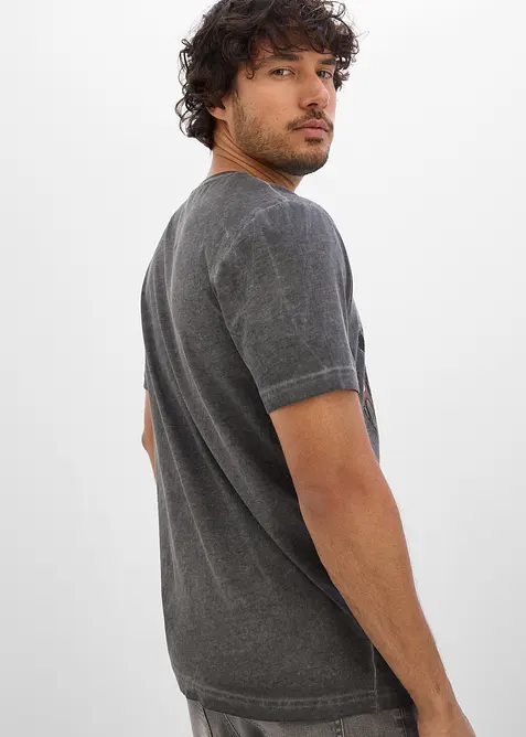 T-shirt in puro cotone biologico con effetto lavato, bonprix