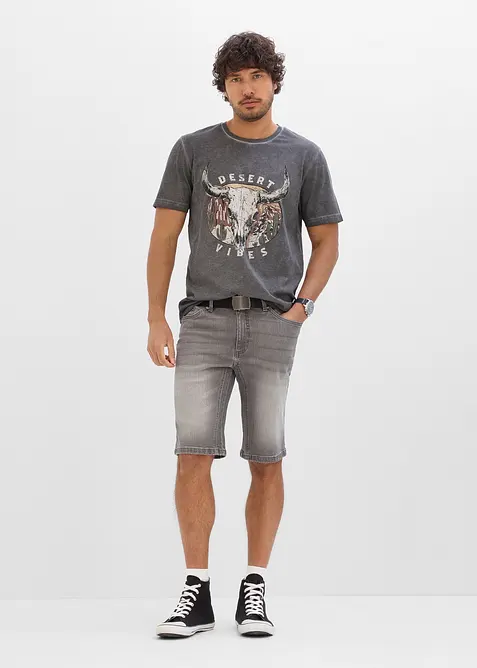 T-shirt in puro cotone biologico con effetto lavato, bonprix
