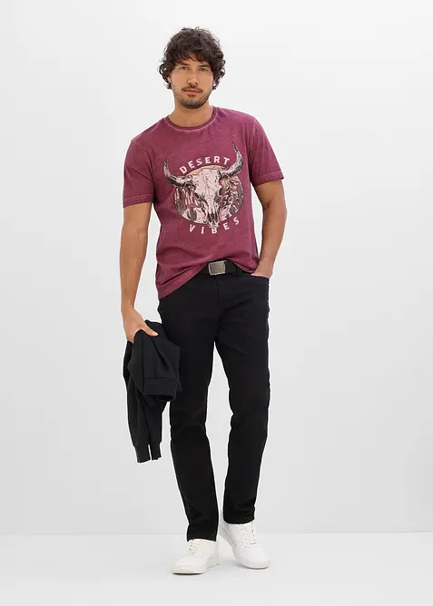 T-shirt in puro cotone biologico con effetto lavato, bonprix