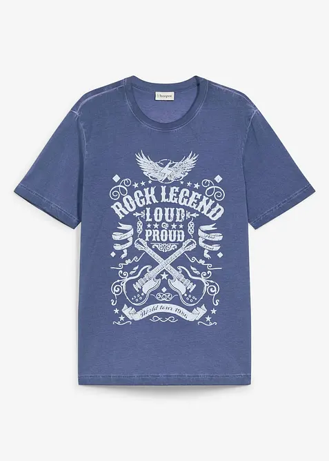 T-shirt in puro cotone biologico con effetto lavato, bonprix