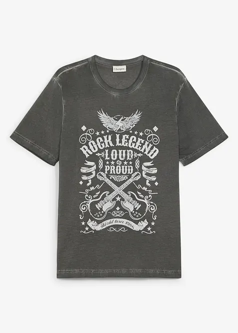 T-shirt in puro cotone biologico con effetto lavato, bonprix