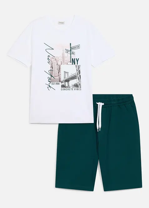 T-shirt e pantaloni corti (set 2 pezzi), bonprix