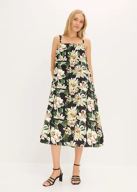 Abito midi in misto viscosa morbido, bonprix