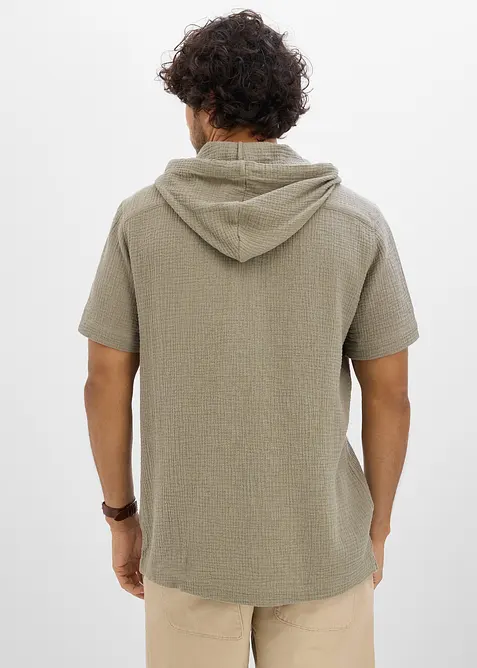 Camicia a maniche corte in mussola leggera, bonprix