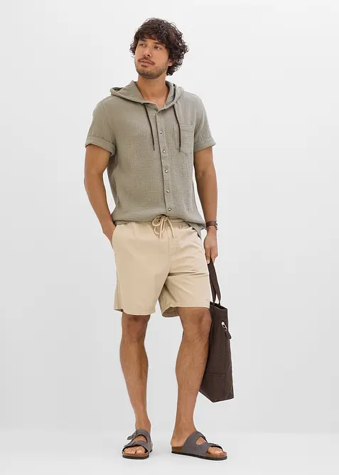 Camicia a maniche corte in mussola leggera, bonprix