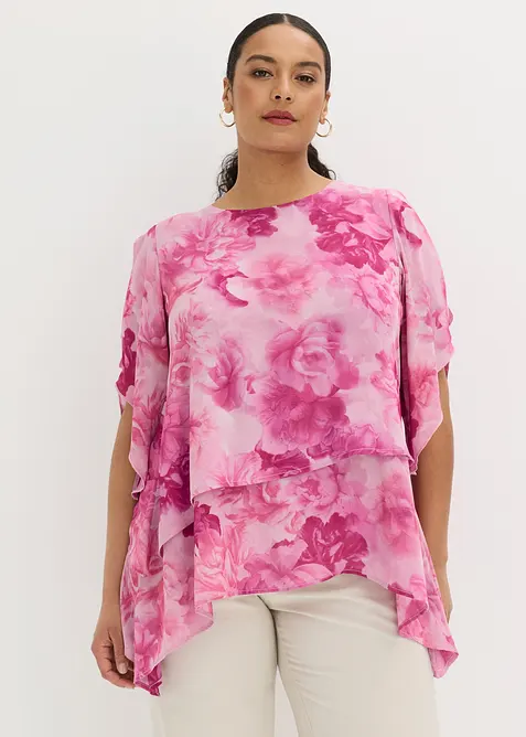 Blusa asimmetrica a pi&ugrave; veli, bonprix