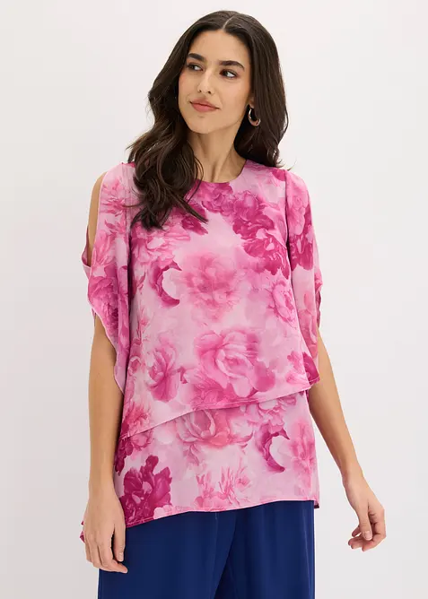 Blusa asimmetrica a pi&ugrave; veli, bonprix