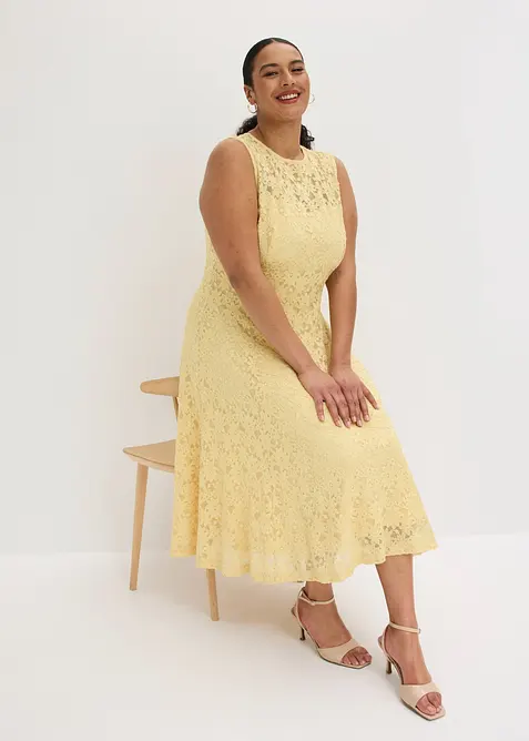 Abito midi in pizzo, bonprix