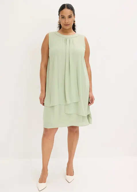 Abito in chiffon con effetto a strati, bonprix