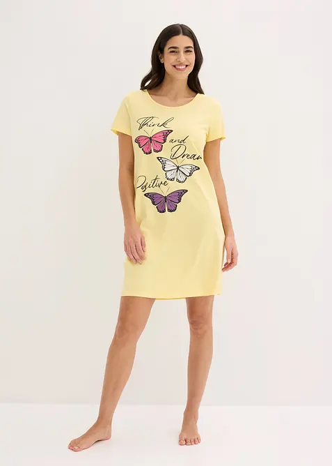 Camicia da notte  corta in puro cotone biologico, bonprix
