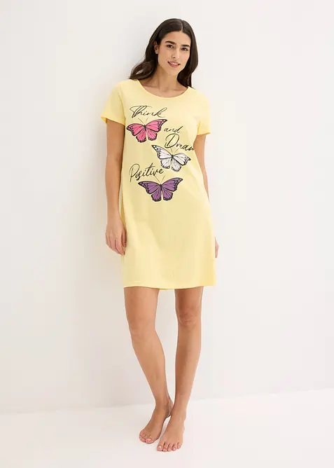Camicia da notte  corta in puro cotone biologico, bonprix