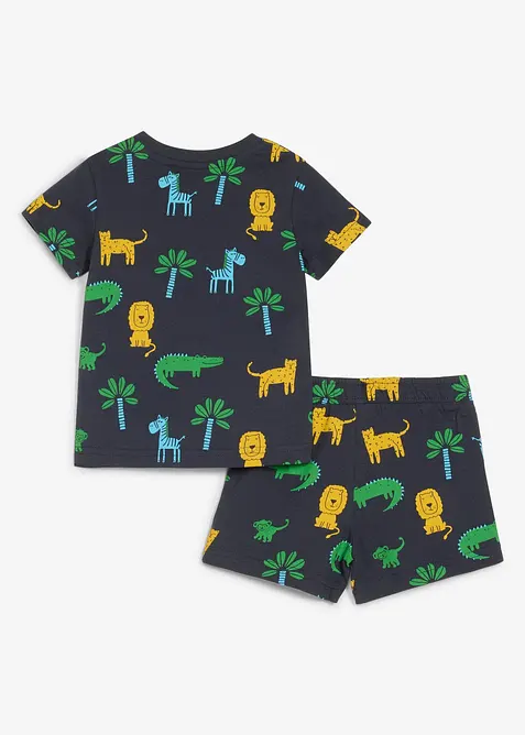 T-shirt e pantaloni corti in puro cotone biologico (set 2 pezzi), bonprix