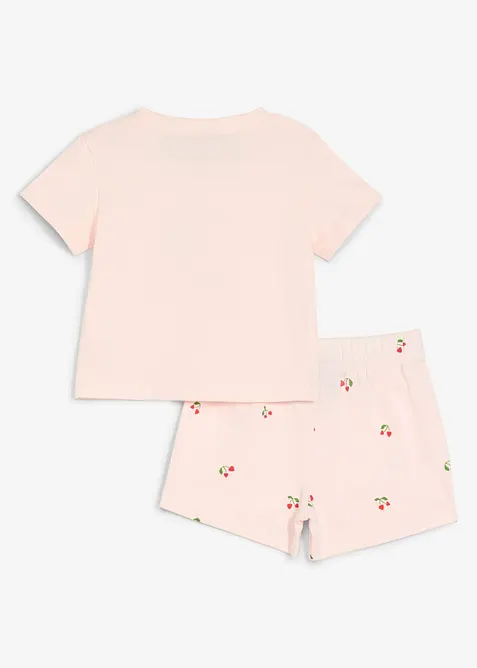 T-shirt e pantaloni corti in puro cotone biologico (set 2 pezzi), bonprix
