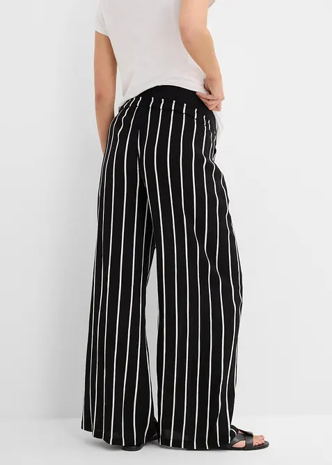 Pantaloni pr&eacute;maman larghi in cr&ecirc;pe di viscosa, bonprix