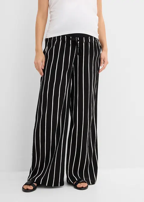Pantaloni pr&eacute;maman larghi in cr&ecirc;pe di viscosa, bonprix
