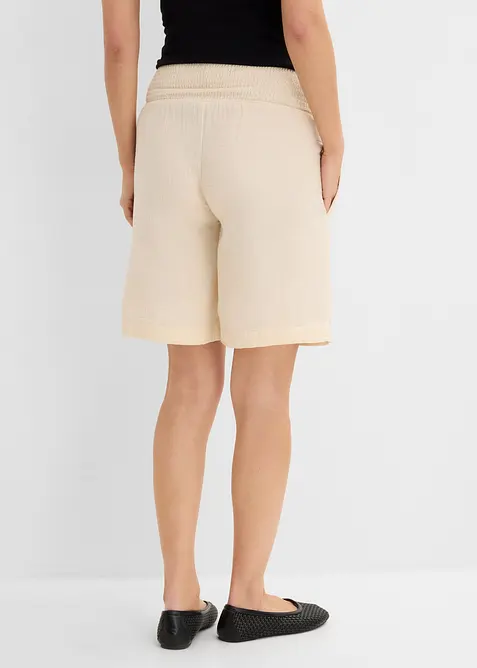 Shorts pr&eacute;maman in mussola di cotone per la gravidanza e il post-parto, bonprix