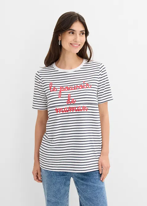 Maglia pr&eacute;maman / da allattamento 2 in 1 in cotone biologico, bonprix