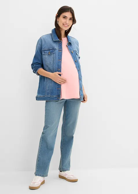Maglia pr&eacute;maman / da allattamento 2 in 1 oversize in cotone biologico, bonprix