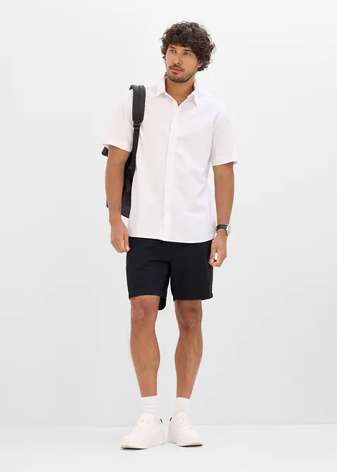 Camicia a maniche corte in fresco misto lino, bonprix