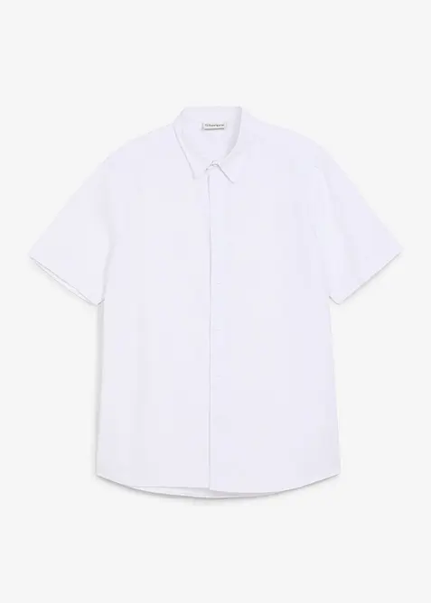 Camicia a maniche corte in fresco misto lino, bonprix