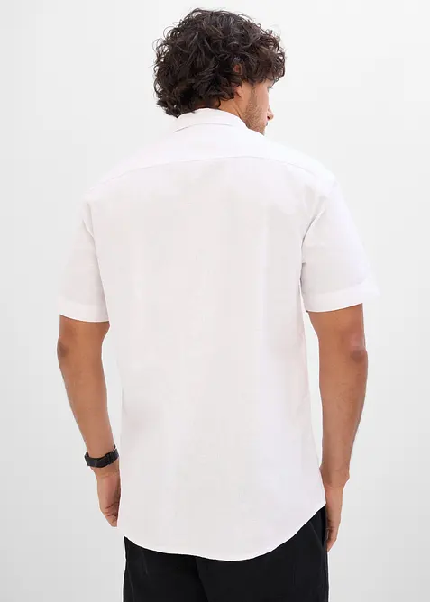 Camicia a maniche corte in fresco misto lino, bonprix