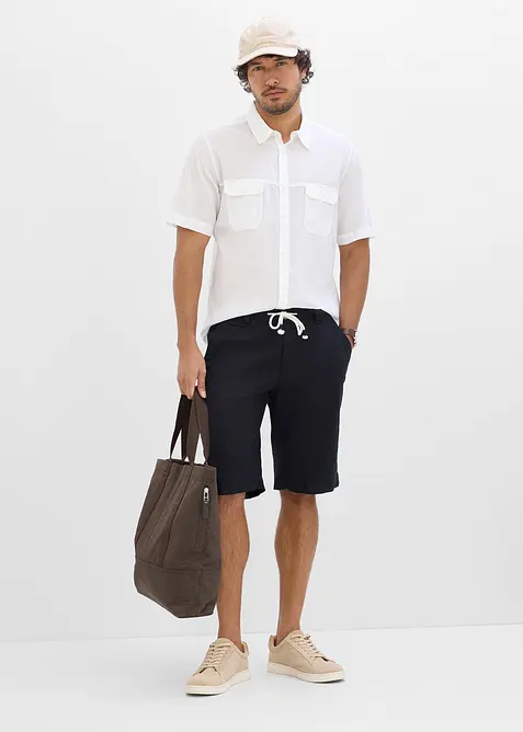 Bermuda in fresco misto lino, regular fit, bonprix