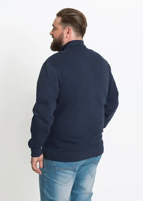 Felpa con zip a collo dritto, bonprix