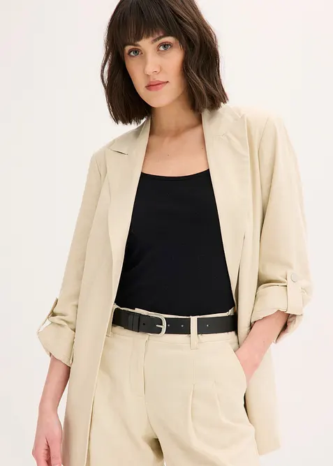 Cintura in pelle con fibbia classica, bonprix