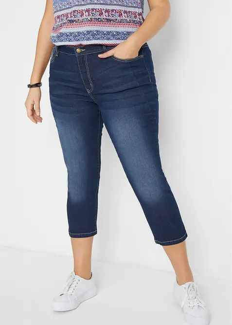 Jeans cropped morbidi, slim fit, bonprix