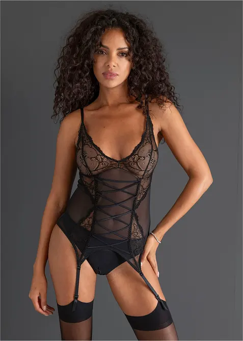 Top reggicalze e perizoma ouvert (set 2 pezzi), bonprix