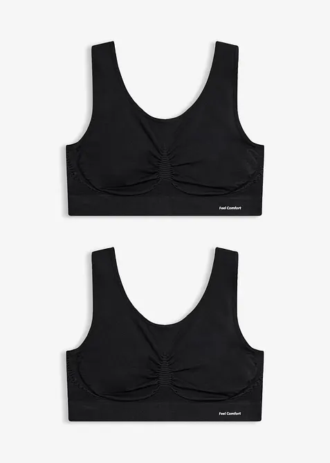 Reggiseno bustier senza cuciture Feel Comfort (pacco da 2), bonprix