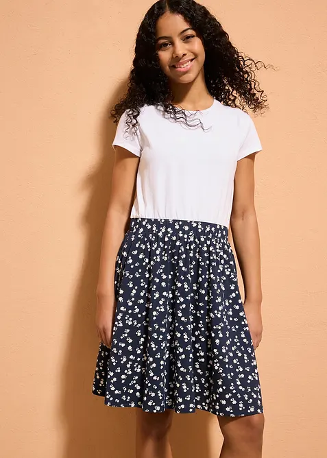 Abito in jersey di misto cotone biologico elasticizzato, bonprix