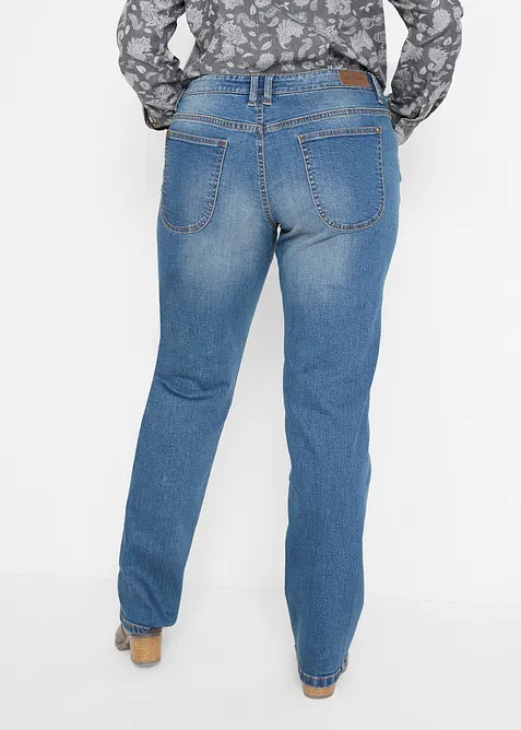 Jeans elasticizzati straight, vita media, bonprix