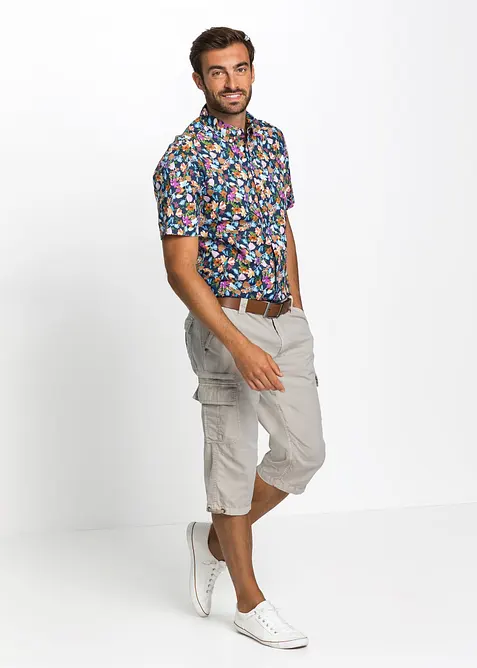 Bermuda cargo lunghi in puro cotone, regular fit, bonprix