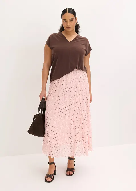 Gonna in chiffon con effetto stropicciato, bonprix