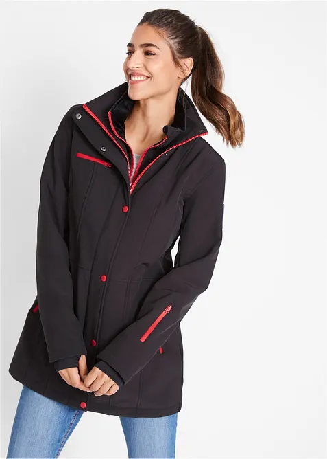 Softshell lungo elasticizzato idrorepellente, bonprix