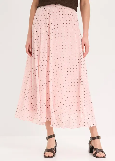 Gonna in chiffon con effetto stropicciato, bonprix