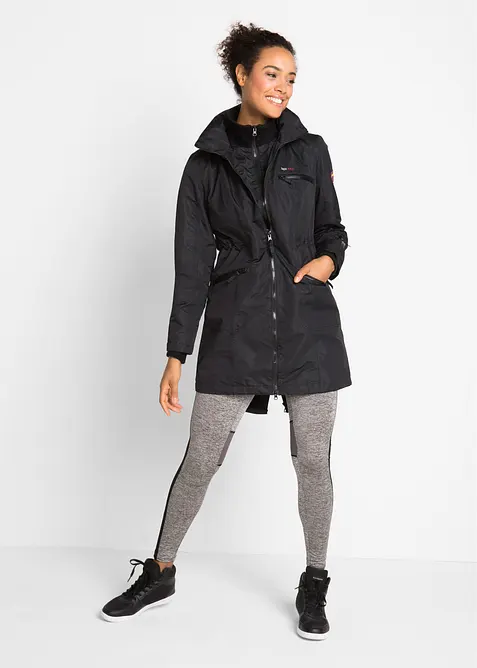 Giubbotto tecnico outdoor con cappuccio 2 in 1 impermeabile, bonprix