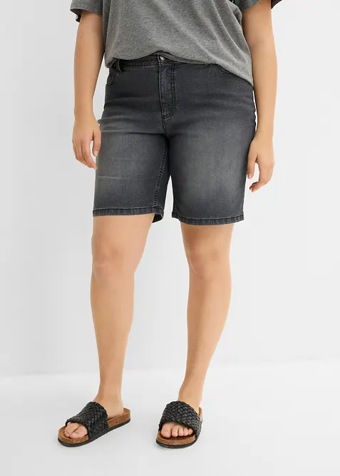 Bermuda in jeans, vita media, bonprix