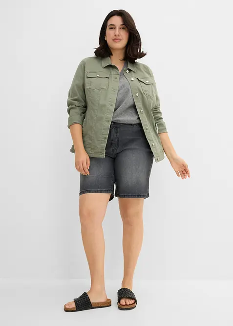 Bermuda in jeans, vita media, bonprix